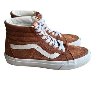 Vans SK8-Hi Reissue Unisex Sneakers M7.5/W9 Brown Suede Skateboard Shoes 721277